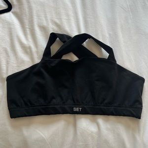NWOT Set Active Black Sports Bra